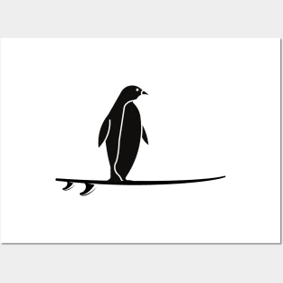 Surfing Penguin Surf Lover Gift Posters and Art